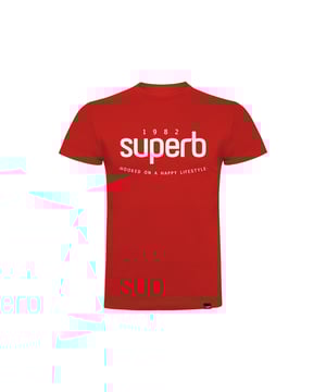 Short sleeve t-shirt Superb.
 Round neckline with ribbed finish.
 Front brand print.
 Seams seen in tone.
 Composition: 100% cotton
 Care:
- Wash at max. 40ºC.
 - Do not use bleach.
 - Iron at low temperature.
 - Do not dry clean.
 - Do not use dryer.