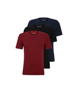 Boss T-shirt Rn 3 P Classic Navy/Black/Burgundy
3 pack of essential cotton tee from BOSS. Featuring 3 core colours with subtle branding to the chest, this crew neck tees are a great base layer for any outfit or lounge wear.

100% Cotton
Crew Neck
Style - 50475286