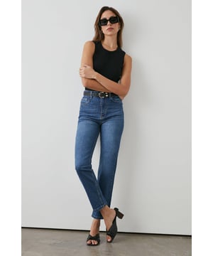 Whether you're dressing up for a night out or keeping it casual, these jeans are a versatile addition to your wardrobe. Pair them with a tucked-in blouse or a cosy sweater for a trendy and effortless look. Upgrade your denim game with these high-rise jeans that are sure to become your new favourite go-to.