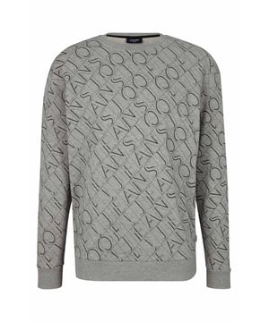 Sweater  für Herren von der Marke JOOP! JEANS. Aus reiner Baumwolle mit Logo-Alloverprint, gerippte Abschlüsse.
