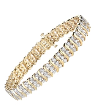 Oro blanco de 9 quilates (375): 14,5 g; # Diamante: 1,5 ct