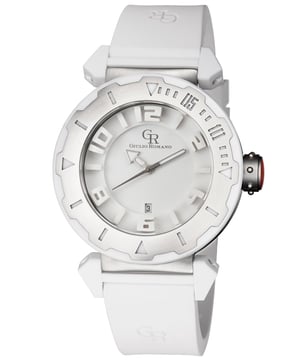 Giulio romano: mens ferrara white watch