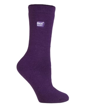 The brand new Heat Holders ULTRA LITE thermal socks are designed to provide our famous thermal protection without the annoying ‘too thick’ bulk of the original Heat Holders thermal socks. These ultra lite socks are perfect for tighter fitting shoes, meaning they make great dress socks in the winter months, fitting in any sort of shoe and providing Heat Holders known warmth. These Heat Holders Ultra Lite are available in 3 colours; black, purple and indigo. These are size 6-11 UK for men and are also available in size 4-8 UK for ladies separately from our store. They are machine washable and have a material composition of 89% Acrylic, 10% Polyamide, 1% Elastane. Heat Holders Yarn – Our advanced Japanese designed thermal yarn provides high-performance insulation against cold, with superior moisture breathing abilities and softness. Heat Holders Loops – Our Innovative knitting technology produces our unique, short looped cushion pile to hold in more warm air, increasing the TOG rating. Heat Holders Brushing - Our expert brushing process maximises the amount of warm air held inside each sock for unbelievable total warmth and all-day comfort. TOG Rating - These socks are scientifically tested to be 3X Warmer than a basic cotton sock, with a TOG rating of 1.04.