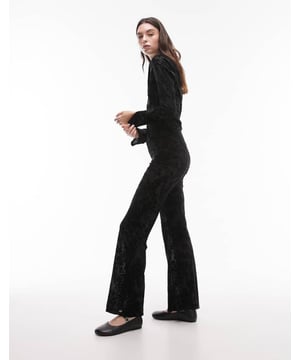 Trousers & Leggings by Topshop Welcome to the next phase of Topshop Shirt sold separately High rise Hook-and-eye fly Flared slim fitSold By: Asos