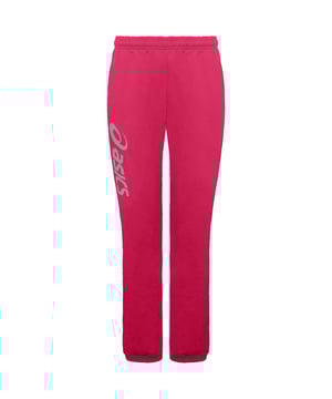 Asics Stretch Waist Graphic Logo Pink Womens Sigma Track Pants 2015XZ 084S