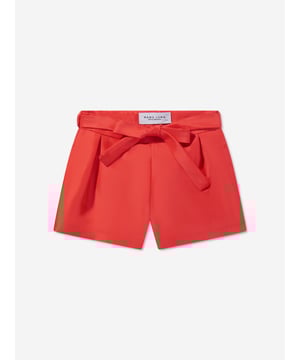 Mama Luma take inspiration from a bygone era with their refined handmade abstracts. These girls red shorts capture the Californian label's dedication to high quality and impeccable craftsmanship. Envisioned with stripes, a beautiful tie-up bow on the waist and side pockets. She will embody unparalleled sophistication. ‚ 100% Polyester