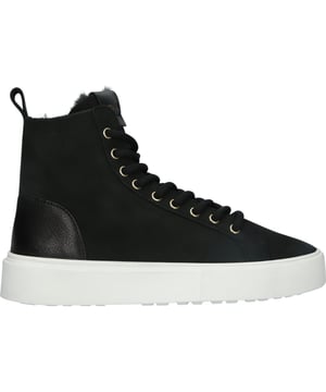 Sneaker (high) der Marke Blackstone. In der Farbe BLACK. Hergestellt aus Double Face Leather mit einem Futter aus Sheepskin. Dieser Schuh ist mit einer Cup Sohle gefertigt.