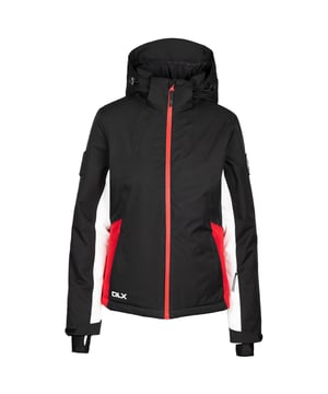 Buitenste materialen: 100% Polyester. Shell: PU-membraan. Vulling: 100% polyester. Vullen: Down-Touch. Voering: Polyamide, Polyester. Ontwerp: Badge, Contrast. Stoftechnologie: DLX. Afneembare sneeuwrok. Halslijn: Kap, staande kraag. Manchet: Binnenkant stretch, Lusje met drukknoopsluiting. Mouwtype: Met lange mouwen. Eigenschappen kap: Knevelverstelling, afritsbaar. Geschikt voor: Slank. Zakken: 2 zijzakken, 1 mouwzak, skipaszak, rits. Sluiting: Contrasterende ritssluiting, waterafstotende ritssluiting. Zoom: Aantrekkoord. XXS: 26 in. XS: 27 in. S: 28 in. M: 30 in. L: 38 in. XL: 34 in. XXL: 36 in.