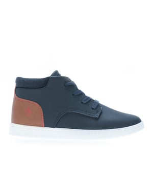 Juniors Original Penguin Miles Boots in navy.- Synthetic upper.- Lace up fastening.- Lightly padded ankle and tongue. - Lightly cushioned footbed.- Branding to the tongue and side.- Textile lining.- Synthetic sole.- Ref: PEN4074N