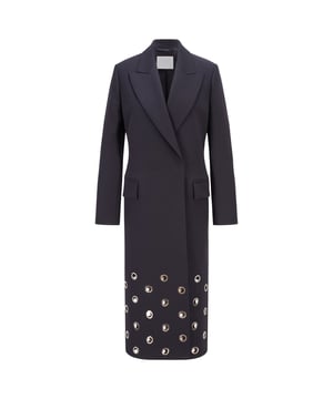 Dames Boss Calisi2_FS Jas in blauw.- revers.- klepzakken.- knoopmanchetten.- oogjesdetail.- volledig gevoerd.- Ref: 50459232466