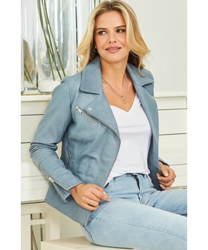 REASONS TO BUY: 

The biker jacket of dreams
Butter-soft premium leather
All the classic biker details
Seriously versatile, so on-trend
Perfect with floral dresses
This jacket + jeans and a tee = effortlessly cool outfit.