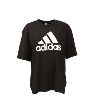 Womens adidas Big Logo Boyfriend T-Shirt in black.- Ribbed round neck.- Short sleeves.- adidas signature branding print.- Comfortable  soft pure cotton fabric.- 100% Cotton.- Ref: HR4931