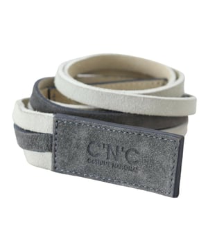 Brand: CNC Costume National
  Material: Leather
  Motive: Solid pattern
  Color: White
  Logo details
  Made in Italy