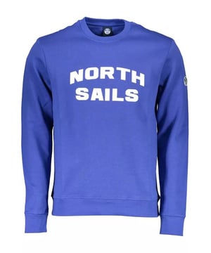 Blauer Baumwollpullover.
  Langarmeliges Sweatshirt.
  Rundhalsausschnitt.
  Stilvoller Druck.
  Logo.
  Detail.
  Hergestellt aus hochwertiger Baumwolle.
  Komfortabel und langlebig.
  Perfekt fur Manner.