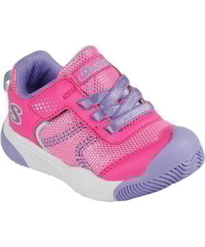 Have your little ones step in easy-wearing comfort with Skechers Mighty Toes - Sole Steppers. This lightweight slip-on features a sparkle mesh and synthetic upper with stretch laces.
- Roomier toe box- Slip-on sparkle mesh and synthetic upper with stretch laces- Cushioned comfort insole- Lightweight athletic supportive midsole- Flexible rubber traction outsole- Skechers logo detail