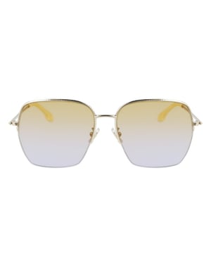 VB214SA sunglasses with metal frame.

 Shape and design:
 - These Victoria Beckham glasses have a square silhouette.

 Frame Material:
 - The frame of these glasses is made of metal.
 - The use of metal provides durability and lightness to the frame.
 - This makes the glasses durable and comfortable to wear.

 Acetate temples:
 - The temples are made of metal and acetate.

 Brand details:
 - Victoria Beckham brand engraving on the temples.
 - These design elements help to clearly identify the model as part of the Victoria Beckham eyewear collection.

 Glasses:
 - The lenses are of high quality.
 - These lenses provide excellent UV protection and crisp, clear vision.
 Measures: Lens width: 61 mm. Bridge: 16 mm. Temples: 140 mm.
 Composition: Metal
 Care:
Use a soft, clean microfiber cloth to clean your sunglasses. This type of cloth will not scratch the lenses.
 Avoid using abrasive cleaning products, detergents, alcohol or acetone, as they can damage lenses and anti-reflective treatments.