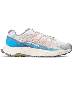 Mens white Merrell moab flight trainers and a rubber sole.