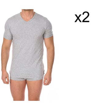Bikkembergs short sleeve t-shirt.
 V-neck with ribbed finish.
 Fabric label personalized by the brand on the back of the neck.
 Comfortable and breathable fabric.
 Seams seen in tone.
 Composition: 95% Cotton, 5% Elastane
 Care:
Care:
 -Wash at max temperature. 40ºC.
 -Do not use bleach.
 -Supports dry cleaning.
 -Allows you to use a dryer.
 -Iron at max temperature. 130ºC.