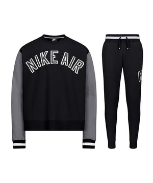 The Nike Air Full Tracksuit Set is a stylish and versatile addition to your wardrobe, combining a comfortable crewneck sweatshirt with matching jogger pants for a complete look. Crafted from soft fleece fabric with a brushed interior, this set provides exceptional warmth and comfort, making it ideal for both casual outings and light workouts. The crewneck sweatshirt features a ribbed neckline and cuffs for a snug fit and showcases a bold rubber Nike logo on the chest, adding a signature style touch.
The jogger pants are designed for a relaxed fit with an elasticated waistband and drawstring, offering a personalised fit. Ribbed ankle cuffs provide a modern, streamlined look while keeping the joggers securely in place. Practical side pockets make it easy to store small essentials, ensuring convenience without sacrificing style. Whether lounging at home or stepping out, this tracksuit set offers both comfort and a sleek, athletic look that’s perfect for any occasion.
Key Features:
Crewneck Sweatshirt:
Soft fleece fabric brushed on the inside for added warmth and comfort.
Ribbed neckline and cuffs for a secure fit.
Bold rubber Nike logo print on the chest for a stylish finish.
Jogger Pants:
Elasticated waistband with an adjustable drawstring for a custom fit.
Ribbed ankle cuffs for a snug fit and streamlined appearance.
Side pockets for convenient storage of small items.
Material: Made from soft fleece fabric for a comfortable and durable wear.
This tracksuit set combines modern streetwear aesthetics with functional design, ensuring you look and feel great wherever you go