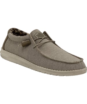 The Wally Sox is made with a polyester woven upper that has a knit texture. Elastic laces make the shoes easy to slip on and off. The foam insole adds an extra layer of cushion to the tried-and-true EVA foam outsole.