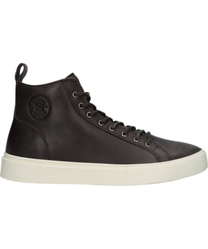 Sneaker (high) der Marke Blackstone. In der Farbe PINECONE. Hergestellt aus Leather mit einem Futter aus Leather. Dieser Schuh ist mit einer Cup Sohle gefertigt.