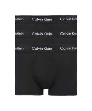 Calvin Klein 3 Pack Low Rise Trunk is made of soft cotton for all-day comfort. Featuring a classic Calvin Klein logo on the waist band. This Low Rise Trunk provides both comfort and support. The contoured pouch provides support, and the fabric blend provides excellent breathability. Giving you a soft and comfortable wearing experience.