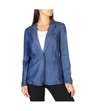 Hergestellt in Italien  
Herbst/Winter-Kollektion  
Geschlecht: Frauen  
Typ: Blazer  
Verschluss: Knöpfe  
Ärmel: Lang  
Außen Taschen: 2  
Material: 100% andere Fasern  
Muster: Unifarbe  
Waschen: Bei 30°C waschen  
Modelhöhe: 175 cm  
Model trägt Größe 42  
Innen: Ungefüttert  
Material: andere Fasern 100%  