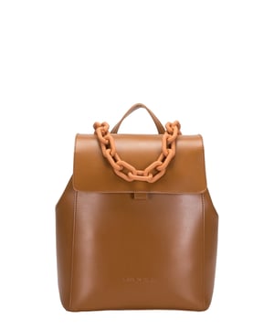 This everyday backpack will become your wardrobe staple, the dreamy soft exterior featuring stitching detail, our debossed logo, and a chunky chain, grab handle is surely a statement piece. This contemporary bag is not only stylish and roomy but puts comfort first with adjustable straps, all done at the ease of a buckle. Features: , Claudia Canova blind debossed logo, Flapover front with two mag-dot fastenings, 2x grab handles, Two adjustable backpack straps, Gunmetal hardware, Side clip feature to widen the bag if needed Style Ref: 84304 TAN