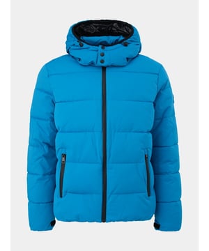 Warm gevoerd winterjack met afneembare capuchon, trekkoord en opstaande kraag in een casual look.