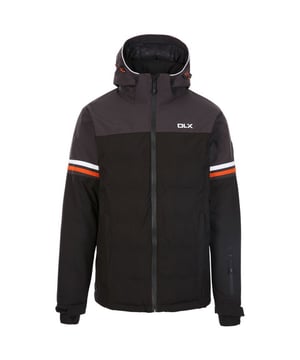Outer Materials: 100% Polyester PU Coating. Filling Material: 100% Polyester. Filling: Down-Touch. Lining: Polyamide, Polyester. Fabric: Stretch, Woven. Design: Colour Block. Articulated Elbow, Detachable Snowskirt, Quilted Panel, RECCO Avalanche Rescue System, Taped Seams, Ventilation Zips. Fabric Technology: Breathable, DLX, Waterproof, Windproof. Neckline: Hooded. Cuff: Inner Stretch. Sleeve-Type: Long-Sleeved. Hood Features: Adjustable, Zip-Off. Pockets: 2 Lower Pockets, Zip, Internal Media Port, Goggle Pocket, 1 Sleeve Pocket, Ski Pass Pocket. Fastening: Full Zip, Water Repellent Zip. Waterproof Rating: 20000mm. 10000g/m¬≤/24hrs. Hem: Adjustable, Drawcord.