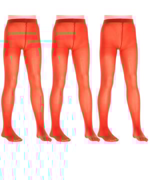 Pack-3 panty 40 deniers, para niña.	
Color rojo.
Acabado opaco.
Puntera y braga reforzadas.
Cómodo y resistente.

Composición:
- 100% Poliamida.

Cuidados:
- Lavar a mano.
- No usar lejía.
- No usar secadora.
- No planchar.
- No lavar en seco.