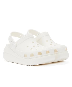 Introducing the Classic Crush Clog. Elevate your style with added height and unmatched Comfort! Experience the iconic Crocs style you adore, featuring a lightweight and flexible construction and bold design. The fashionable Classic Crush Clog ensures your feet stay comfortable all day long. Customisable with Jibbitz charms.