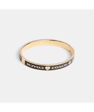 Coach Heart and Star Enamel Bangle,  Length: 6.00 cm,  Height: 5.50 cm