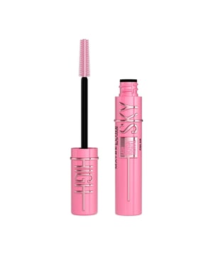 The Lash Sensational Sky High Mascara from Maybelline New York ensures extreme length and full volume - eyelash for eyelashes. Thanks to its formula containing bamboo extract and fibres, the eyelashes look strengthened and also gain optically in length - for a stunning eyelash look. Thanks to the Tower Flex brush, each lash is individually wrapped in the formula, from the root, which makes the eyelashes look longer and more voluminous. The black mascara easily grips any lash thanks to the Tower Flex brush. This Sky High technology ensures a sensational look. For intensely extended eyelashes and a finished eye make-up all day.
