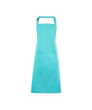 Klassiek eersteklas slabberschort met zak. Zelfgemaakte stoffen nek, zelfgemaakte stoffen banden van 90 cm lang. Schuifgesp. 60ºC Wassen. Maat één. Stof 65% Polyester, 35% Katoenen Twill Gewicht 195gsm Afmetingen Breedte 72cm, Lengte 86cm.