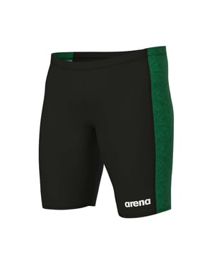 Mens Arena Abstract Tiles Jammer Swim Shorts in black green.- Internal drawstring.- Front lining.- arena MaxLife Eco fabric: Maximum chlorine resistance and extreme durability.- Durable and quick-drying.- UPF 50+ UV protection and quick drying properties.- 100% Polyester.- Ref.: 007601560