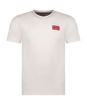 Camiseta de manga corta Geographical Norway.  
Color: Gris claro  
Cuello redondo con acabado acanalado.  
Bordado de la marca en la parte superior y en una de las mangas.  
Costuras visibles en tono.  

Composición: 100% algodón  

Lavado a máquina a máxima 30ºC.  
No usar blanqueador.  
Planchar a temperatura media.  
No lavar en seco.  
No usar secadora.  
Composición: 100% algodón  
Cuidado:  
Lavado a máquina a máxima 30ºC.  
No usar blanqueador.  
Planchar a temperatura media.  
No lavar en seco.  
No usar secadora.