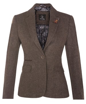 Esta chaqueta blazer de tweed retro para mujer, una sofisticada reminiscencia de un clásico atemporal, es una incorporación perfecta a cualquier guardarropa. Confeccionada en lana de primera calidad con un diseño de espiga y parches en los codos en contraste con costuras en contraste, esta chaqueta le dará un toque de refinamiento a cualquier atuendo. Confeccionada con una construcción de media lona que se adapta a la forma de tu cuerpo cuanto más la uses, con bolsillos con solapa y puños abotonados, esta chaqueta te hará lucir mejor año tras año. Perfecta para eventos formales, casuales y sofisticados, y ocasiones temáticas, no hay mejores chaquetas de tweed para tu guardarropa.