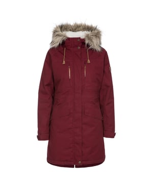 Material: (Hülle) - 100% Baumwolle TPU-Membran, (Futter) - 100% Polyester, (Füllung) - 100% Polyester. Wasserdicht 3000mm. Atmungsaktiv 3000mvp. Winddicht. Verschweißte Nähte. Verstellbare, angeschnittene Kapuze. Abnehmbarer Pelzbesatz. 2 Reißverschlusstaschen. 2 aufgesetzte Taschen mit Patten. Verstellbarer Kordelzug in der Taille. Lange Länge mit Schlitz am hinteren Saum. Größe der Brust (ca.): XS - 81cm, S - 86cm, M - 91.4cm, L - 96.5cm, XL - 101.5cm, XXL - 106.5cm.
