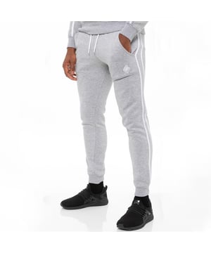 Enzo Designer gestreifte Trainingsanzug Jogger mit klassischen Kontraststreifen an den Seiten mit 2 Seitentaschen. Baumwollmischung für überragenden Komfort, verstellbare Taille mit Kordelzug und perfekt für alle Gym tragen