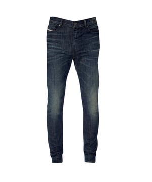 Diesel Blue Denim Pants,  Zip Fly, High Waist, 95% cotton,3% Elastomuitiester, 2% elastane, Skinny Fit, Diesel Branding, Made in Tunisia,