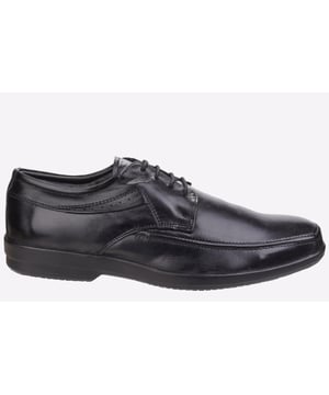 Formal Oxford lace shoe with apron toe finish, perforated overlays, stitching accents and lightweight PU sole with fully cushioned foot bed.
Smooth leather upper
Formal apron toe finish
Lace up Oxford style
Four perforated eyelets
Leather overlay with neat punctured features
Dual stitching accents
Mono-black synthetic lining
Full cushioned foot bed
Lightweight PU sole unit