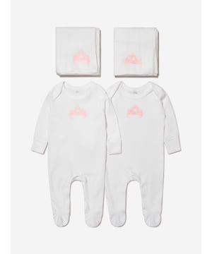 Presenting the Baby Girls Organic Cotton Crown Babygrow And Muslin Set in Pink, crafted by Cotton And Company and ideal for gifting. Enhance your baby girl's collection with this chic piece.Chic Print: The playful crown print adds charm to this trendy set, turning it into an eye-catching piece.Supreme Comfort: Manufactured with top-notch organic cotton, this set promises maximum comfort for your baby girl's day-to-day fun.Upgrade her wardrobe with this elegant Baby Girls Organic Cotton Crown Babygrow and Muslin Set from Cotton And Company. Grab yours now and let your little princess captivate hearts with her effortless style!