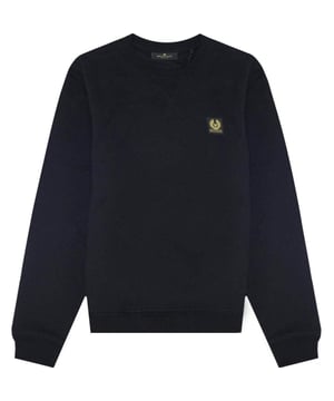 This Belstaff Sweatshirt is crafted from 100% cotton and is within a black colour-way. The Sweatshirt consists of the iconic Belstaff logo in a badge to the chest, crew neck, long sleeves and a regular fit.