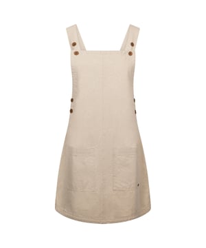 Materialzusammensetzung (%): 100% Baumwolle. Design: Unifarben. Gewebe: Kord. Schultergurte. Eckiger Ausschnitt. Kleiderstil: Trägerkleid. Ärmellos. Taschenart: 2 Vordertaschen.