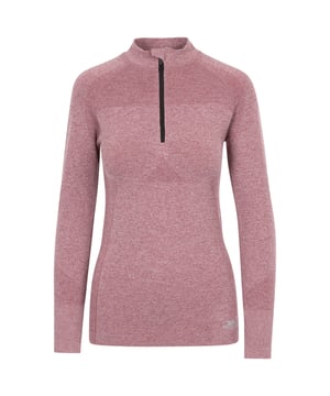 Materialzusammensetzung (%): 59% Polyamid, 36% Polyester, 5% Elastan. Design: Logo, Reflektierende Details, Strukturiert. Gewebetechnik: Ventiliert. Gewebe: Jerseyware. Langärmlig. Rundhalsausschnitt. Nahtlos, Daumenlöcher. mit halbem Reißverschluss.