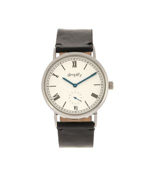 Boîtier en métal au fini satiné ; Mouvement à quartz japonais de précision ; Cristal minéral non éblouissant et résistant aux rayures ; cadran finition satinée ; Fond du boîtier en acier inoxydable avec logo gravé ; Bracelet en cuir véritable ; fermoir en acier inoxydable avec logo gravé ; sous-cadran des secondes ; 40 mm de diamètre ; Résistance à l'eau 3 ATM ;