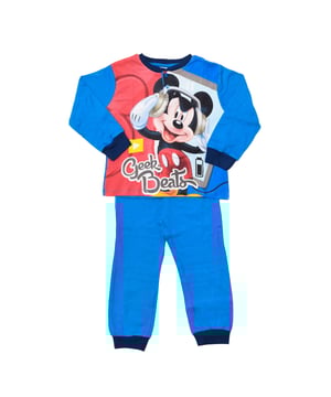 Long winter pajamas for children from the DISNEY Sun City brand.
 Pajamas in cotton fabric consisting of two pieces, t-shirt and pants.
 Soft and comfortable fabric.
 Pajama interior with plush fabric.
 Long sleeve t-shirt with ribbed cuffs.
 Ribbed crew neck.
 Long pants with ribbed cuffs.
 Elastic waist for better support.
 Seams seen in tone.
 Composition: T-shirt: 100% Cotton; Pants: 100% Cotton
 Care:
Machine wash maximum at 30º.
 Do not use bleach.
 It does not allow the use of a dryer.
 Allows ironing at low temperature.
 Do not dry clean.