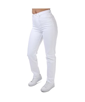 Tommy Hilfiger Classic Straight Jeans für Damen in weiß.- Klassisches 5-Pocket-Design.- Reißverschluss und Knopfverschluss.- Tommy Hilfiger Branding.- Tommy Hilfiger Flaggenstickerei auf der Rückseite.- Stretch-Baumwolldenim.- Gerade Passform.- 99% Baumwolle 1% Elastan. Maschinenwäsche bei 30 Grad.- Ref: WW0WW302131CF