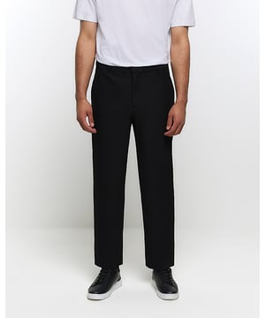 Tapered fit, Pleated fabric, Side slip pockets, Belt loops, Concealed zip and button fastening, Our model wears a UK 32 regular and is 186.5cm/6'1.5'' tall
